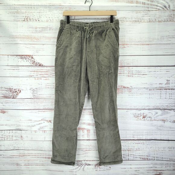 ASOS Design Men's Size S Corduroy Jogger Pants W/ Drawstring Green - Picture 1 of 12